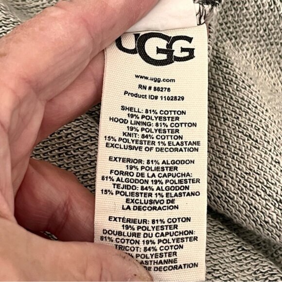 UGG WOMENS TRACK TOP, “IRIS”, GREY & BLACK, size medium - Picture 12 of 12